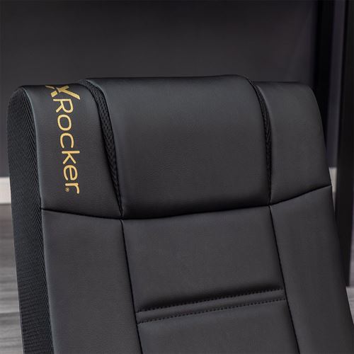 XRocker Solo 2.0 Audio PU Leather Floor Rocker, Black Gaming Chair