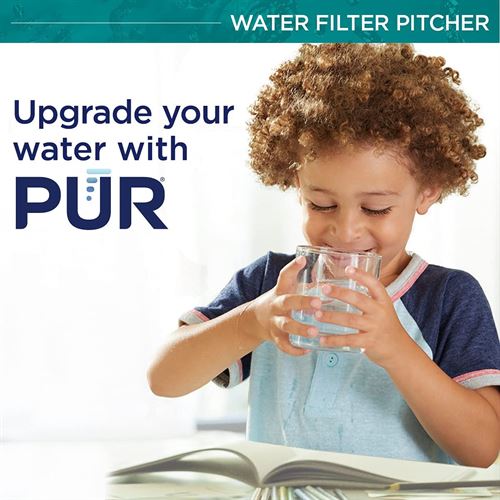 PUR Plus Water Pitcher Filtration System, 7 Cup, White