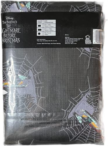 The Nightmare Before Christmas Decorative Tablecloth Peva Plastic w Flannel Backing