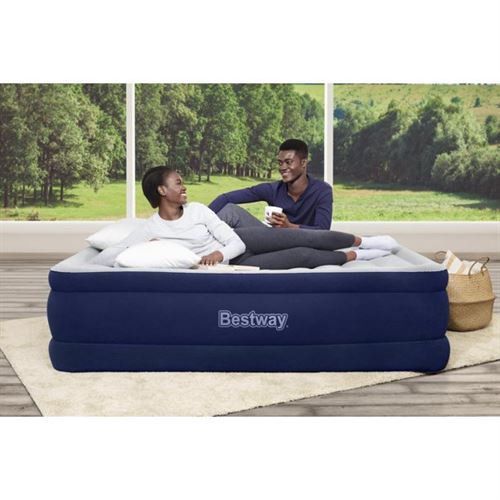 Bestway Tritech™ Air Mattress Queen 55.88 cm with Built-in AC Pump and Antimicrobial Coating- 120V