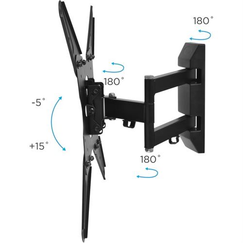 Ematic Full-Motion Articulating, Tilt/Swivel, Universal Wall Mount for 17"- 55" TVs with 6-Foot HDMI Cable
