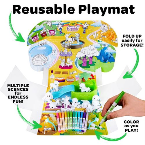 Crayola Scribble Scrubbie Peculiar Zoo Mess Free Playset, Kid Toys, Gift for Beginner Child