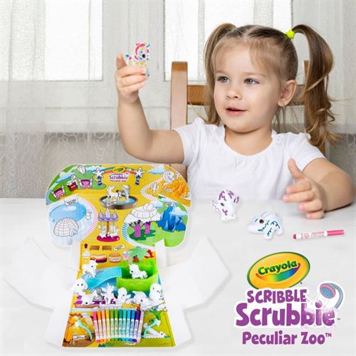 Crayola Scribble Scrubbie Peculiar Zoo Mess Free Playset, Kid Toys, Gift for Beginner Child