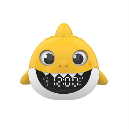 Nickelodeon Pinkfong Baby Shark Alarm Clock Sound Machine with Bluetooth Speaker and Night Light