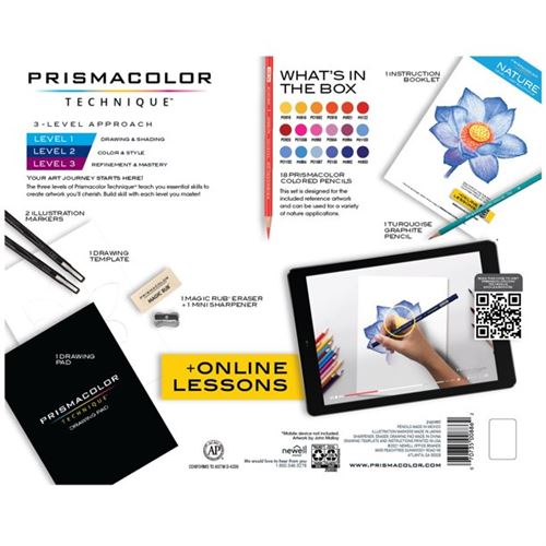 Prismacolor Technique, Art Supplies and Digital Art Lessons, Nature Drawing Set