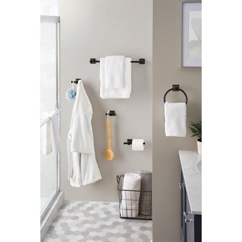 Better Homes & Gardens 5PC Bath Hardware and Towel Holder Set Matte Black