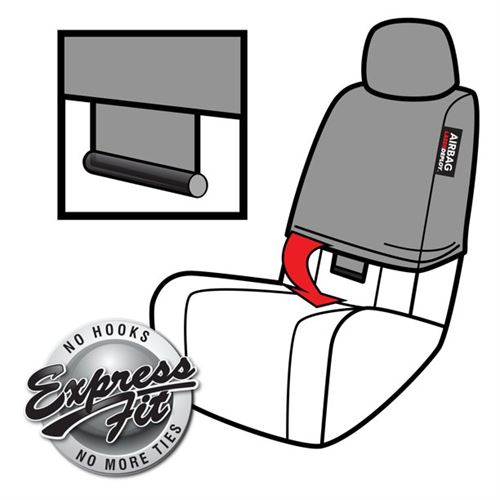 Genuine Dickies 2 Piece Truck Front Seat Covers Black, 43241WDI