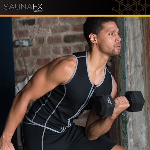 SaunaFX Men's Slimming Neoprene Sauna Vest with Microban Antimicrobial Product Protection