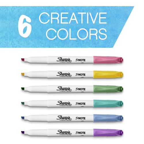 Sharpie S-Note Creative Markers, Highlighters, Assorted Colors