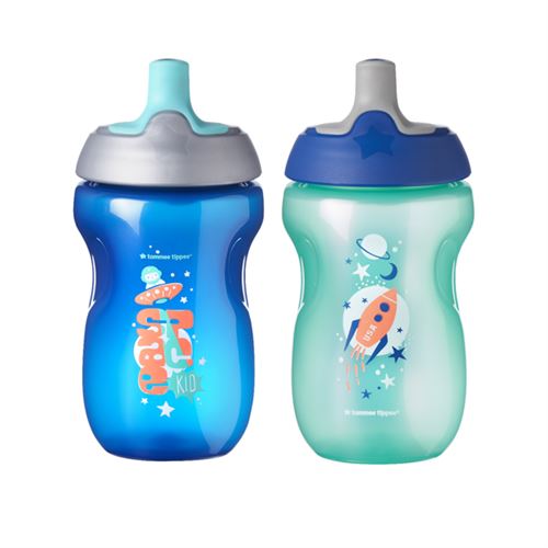 Tommee Tippee Toddler Sportee Sippy Cup, 12+ months – 2pk (Colors & Designs Vary)