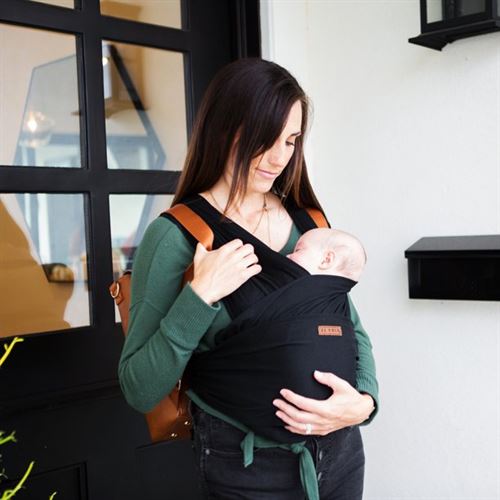 JJ Cole Agility Wrap Baby Carrier, Solid Print Black