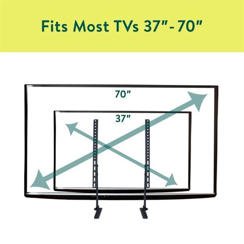 onn. Tabletop TV Stand for 37" to 70" TV's, Supports up to 88 lbs