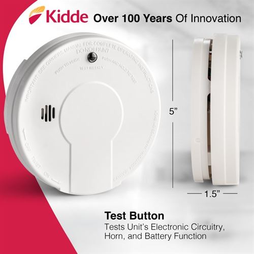 Kidde 5" Battery Ionization Smoke Alarm, Model i9030, 85 Decibels, Walter Kidde Manufacturing