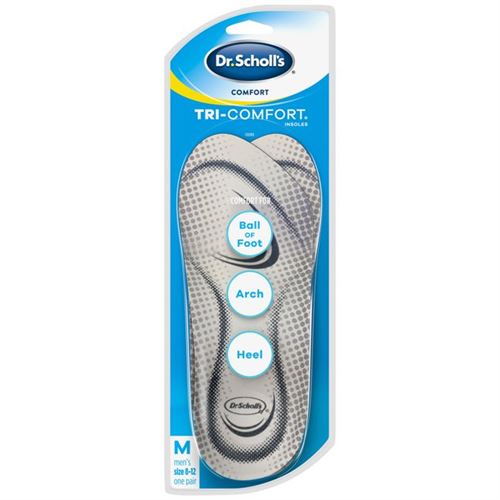 Dr. Scholl’s Tri-Comfort Shoe Insoles for Men (8-12) Inserts with FlexiSpring Arch Support