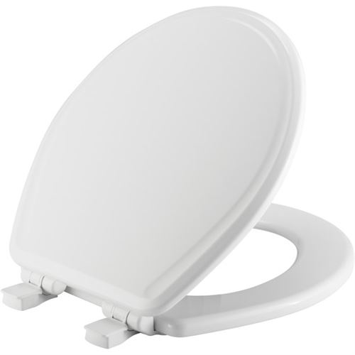 Mayfair Marion™ Lift Off Slow Close Round Enameled Wood Toilet Seat in White