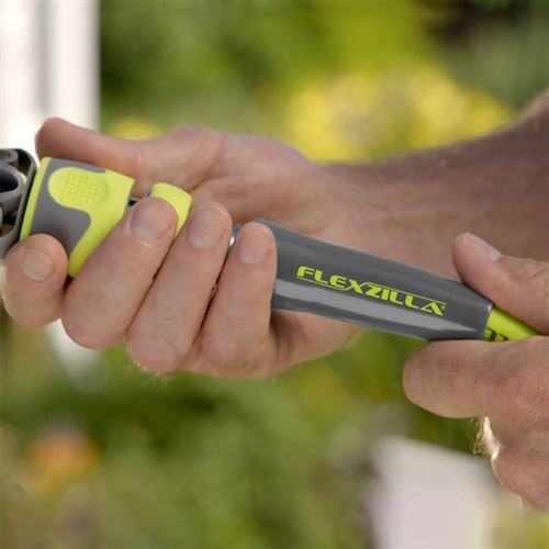 Flexzilla® Garden Lead-in Hose, 5/8" x 10', 3/4" - 11 1/2 GHT Fittings, Flexible Hybrid Polymer, ZillaGreen®