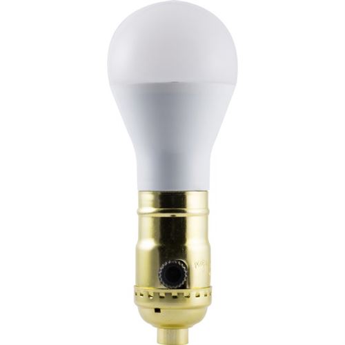 Hyper Tough 3-Way Lamp Socket, Brass Finish, 52213