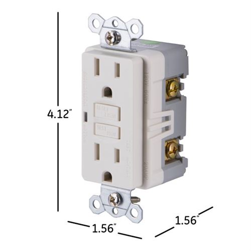 GE 15A GFCI Outlet, Light Almond – 32074 GENERAL ELECTRIC