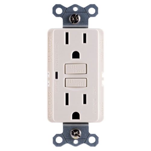 GE 15A GFCI Outlet, Light Almond – 32074 GENERAL ELECTRIC