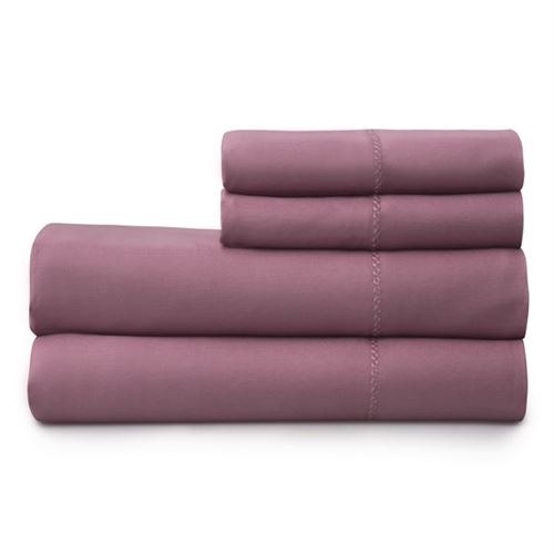 Hotel Style 500 Thread Count Tri-Blend With Lyocell Bed Sheet Set Mauve Pearl