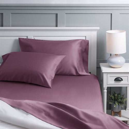 Hotel Style 500 Thread Count Tri-Blend With Lyocell Bed Sheet Set Mauve Pearl