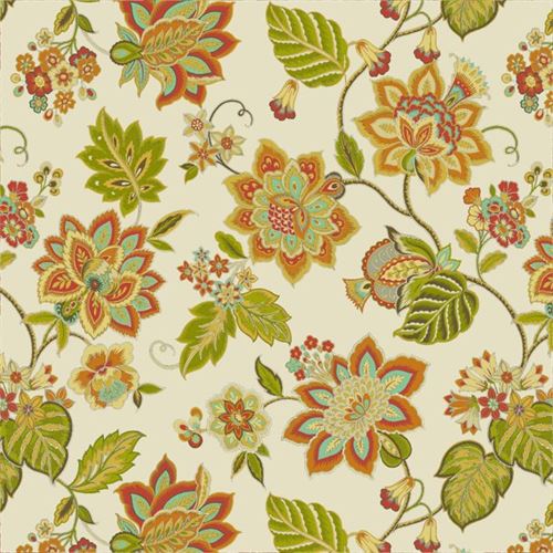 Waverly Inspirations 114.3x182.88 cm 100% Cotton Floral Sewing & Craft Fabric By the Yard, Papaya