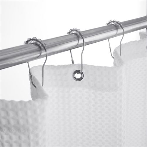 Better Homes & Gardens Waffle Weave Fabric Shower Curtain