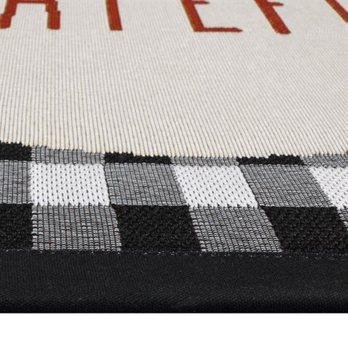 Way to Celebrate Harvest Grateful Tapestry Woven Kitchen Rug - Black and White - 18"x30"