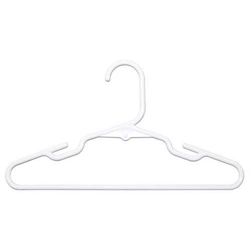 Your Zone 10 Pk White Children's Plastic Clothing Hanger Sizes Up to 8