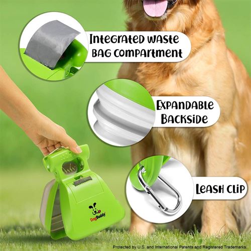 DogBuddy Pooper Scooper, Portable Dog Poop Scooper, Sanitary Dog Waste Pick Up,