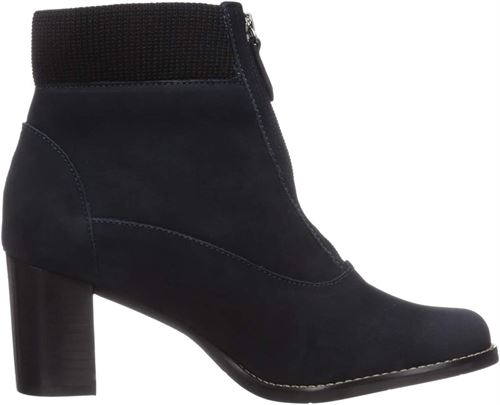 Marc Joseph New York Women's Leather Luxury Ankle Boot with Elastic Detail