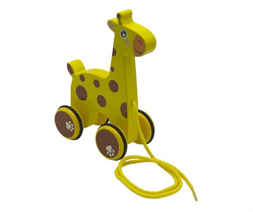 Animatronic Dinosaur Toy With Wheels And Rope In Yellow