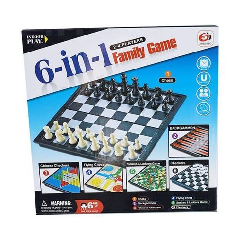 6 in 1 Family Board Game