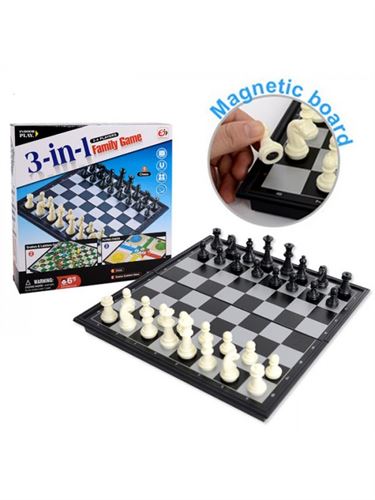 3 in 1 family board games (ladder and snake / chess / flying chess)