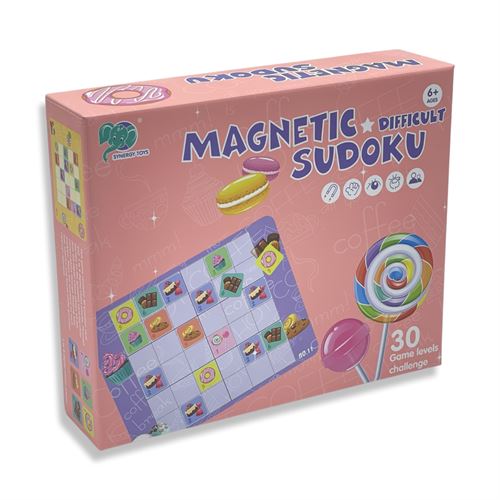 Magnetic Sudoku for children - Pink