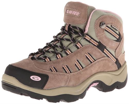 Hi-Tec Women’s Bandera Mid WP Hiking Boot Brown and pink.
