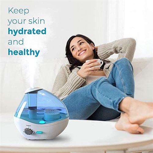 Ultrasonic Viral Support Humidifier for Bedrooms, Whisper-Quiet Operation with Nightlight and Auto-Shut Off-120V