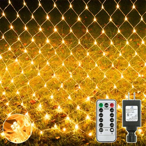 Ollny 200 LED Christmas Grille Lights 3x0.60m Connectable Waterproof 8 Modes 120V