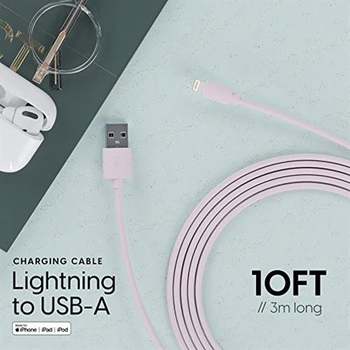 TALK WORKS iPhone Charger Lightning Cable 10ft