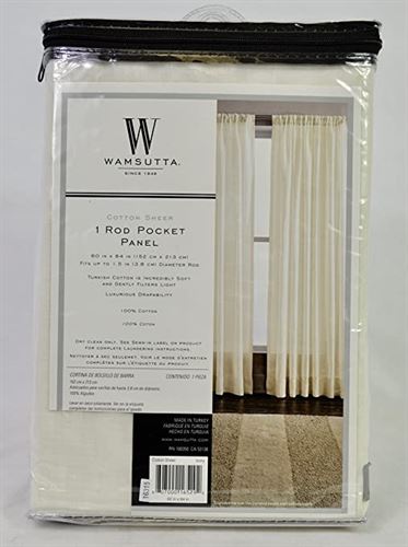 Wamsutta® Sheer 213 cm Cotton Sheer Voile Panel in Ivory (Single)