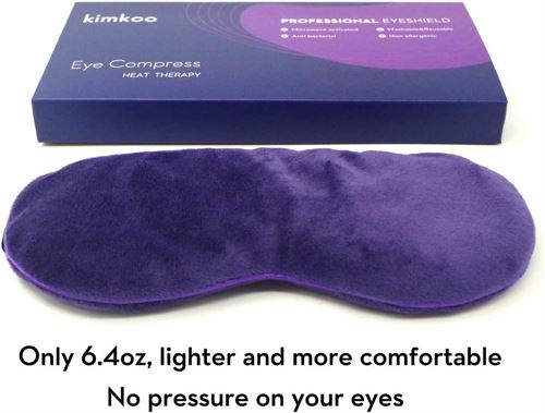 Kimkoo Moist Heat Eye Compress Microwave Hot Eye Mask for Dry Eyes