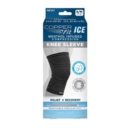 Copper Fit ICE Knee Sleeve Infused with Cooling Action & Menthol