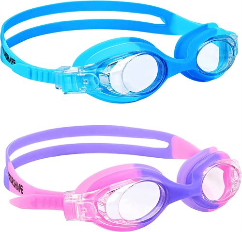 Vorshape Kids Swim Goggles 2 Pack Swimming Goggles for Child and Teens