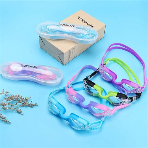 Vorshape Kids Swim Goggles 2 Pack Swimming Goggles for Child and Teens