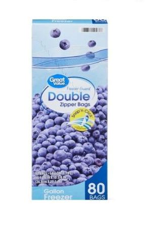 Double Seal Freezer Bags - 80 Bags