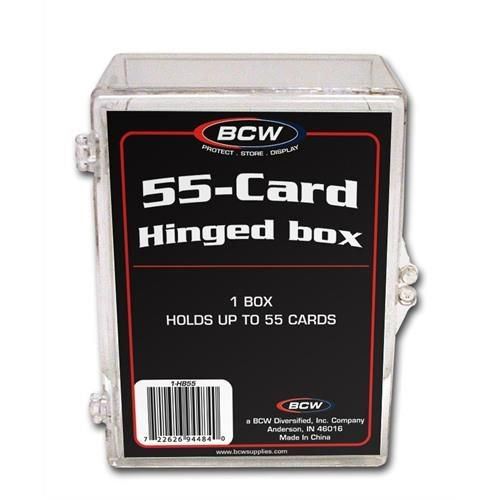 (1) BCW HINGED BOX - 55 COUNT (CT) BOX