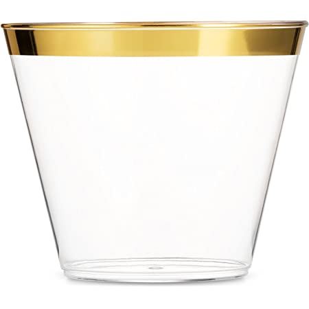 EC01-RG Rose Gold Cup Trimmed Clear