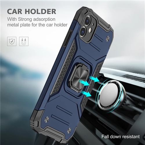Magnetic Metal Ring Stand Holder Phone Case Cover For iPhone 12