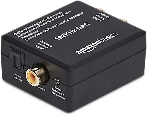 Amazon Basics 192KHz Digital Optical Coax to Analog RCA Audio Converter