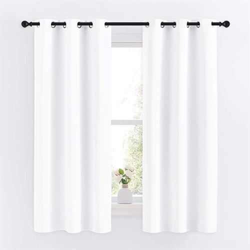 NICETOWN Draperies Curtains Panels, Blocking Out 50% Sunlight Window Treatment Curtains, Grommet Small Window Drapes for Bedroom